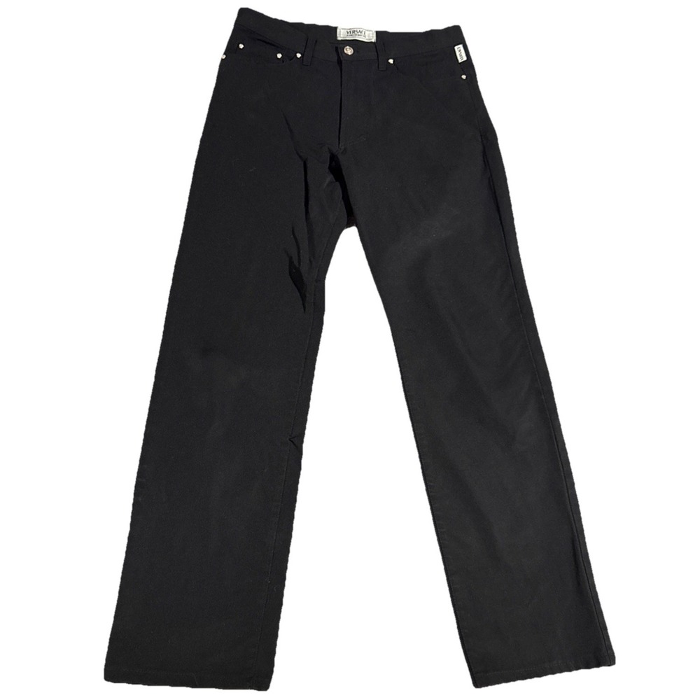 Versace Jeans Signature Black Pants Italy Size 35/49